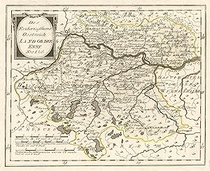 Kupferstich- Karte, b. Reilly, "Des Erzherzogthums Oestreich Land ob der Enns.".