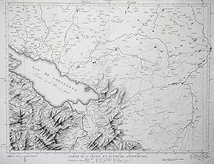 Kupferstich- Karte, v. C. Guerin n. J.H. Weiss bei Meyer in Aarau, " Atlas Suisse N°. 4 - Partie ...