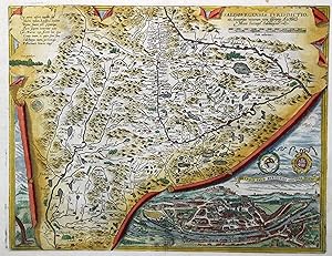 Kupferstich- Karte, n. M. Setznagel b. Ortelius, "Salisburgensis iurisdictionis, locorumq. vicino...