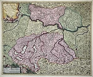 Kupferstich- Karte, n. G.M. Vischer b. Nicolas Visscher II, "Austriae Archiducatus pars superior ...