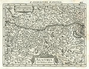 Kupferstich- Karte, b. Janssonius, "Austria Archiducatus".