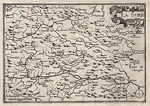 Kupferstich- Karte, b. Christophe Tassin, "La Stirie".
