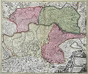 Kupferstich- Karte, b. J. B. Homann, "Archiducatus Austriae Inferioris .".