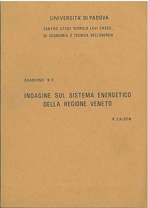 Indagine sul sistema energetico della Regione Veneto. Quaderno n. 2 dell'Università di Padova