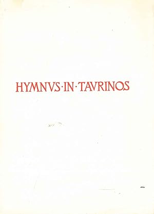 Hymnus in Taurinos. Anno ab Italia in libertatem vindicata quinquagesimo