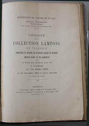 Vente a Florence de la collection Lamponi peintures et dessins de diverses ecoles et epoques obje...