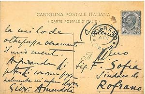 Cartolina postale viaggiata, con intestazione "Camera dei Deputati", datata "Roma, 2 aprile 1920"