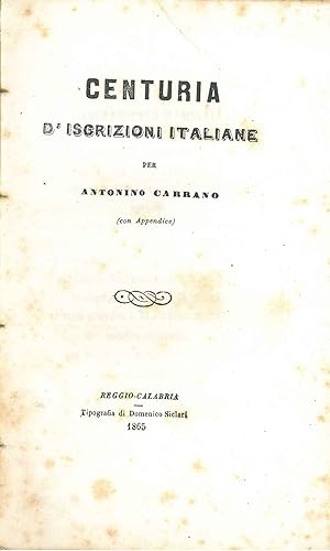 Centuria d'iscrizioni italiane