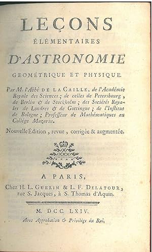 Leçons élémentaires d'astronomie geométrique et physique. Nouvelle édition, revue corrigée et aug...