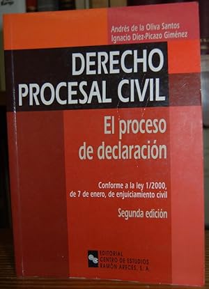 Imagen del vendedor de DERECHO PROCESAL CIVIL. EL PROCESO DE DECLARACION. Conforme a la ley 1/2000, de 7 de enero, de enjuiciamiento civil a la venta por Fbula Libros (Librera Jimnez-Bravo)