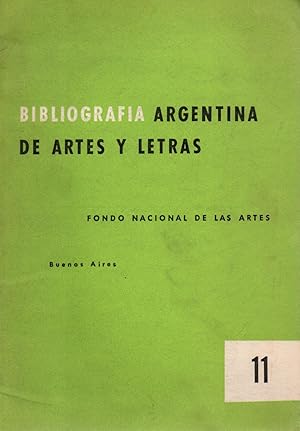 Imagen del vendedor de Bibliografia argentina de artes y letras,n11 a la venta por JP Livres