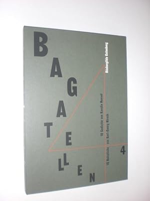 Bild des Verkufers fr Bagatellen 4. 10 Gedichte von Kerstin Hensel. 10 Holzstiche von Karl-Georg Hirsch. zum Verkauf von Stefan Kpper