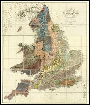 Seller image for A Physical and Geological Map of England and Wales By G.B. Greenough Esq. President of the Geological Society of London. At its Establishment and at subsequent periods: President of the Royal Geographical Society of London &c. First Edition No. 1st 1819. Second Edition Novr. 1st 1839. [together with]: Memoir of a Geological Map of England, to which is added, an Alphabetical Index to the Hills, and a List of the Hills Arranged according to counties. By George Bellas Greenough F.R.S. for sale by Daniel Crouch Rare Books Ltd