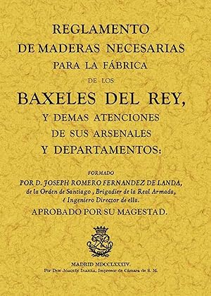 Imagen del vendedor de Reglamento de maderas necesarias para la fbrica de los baxeles del rey a la venta por Imosver