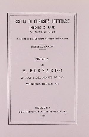 Bild des Verkufers fr Pistola a' frati del monte di Dio (rist. anast.) zum Verkauf von Libro Co. Italia Srl