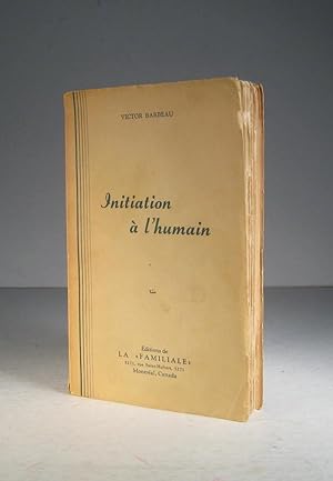 Seller image for Initiation  l'humain for sale by Librairie Bonheur d'occasion (LILA / ILAB)