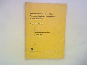 Imagen del vendedor de Die rechtlichen und steuerlichen Wesensmerkmale der verschiendenen Gesellschaftsformen a la venta por ANTIQUARIAT FRDEBUCH Inh.Michael Simon