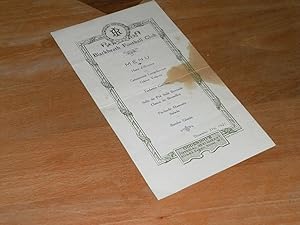 Image du vendeur pour Original Dinner Menu Foir Blackheath's New Years Eve, Dinner at Oddenino's mis en vente par Dublin Bookbrowsers