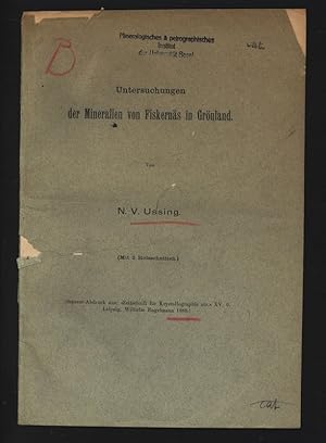 Seller image for Untersuchungen der Mineralien von Fiskerns in Grnland. Separat-Abdruck aus: Zeitschrift fr Krystallographie etc. XV. 6. Leipzig, Wilhelm Engelmann 1889. for sale by Antiquariat Bookfarm