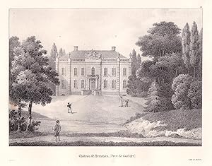 Bild des Verkufers fr Chateau de Hemmen" - Hemmen Gelderland Overbetuwe Schloss chateau Lithographie Cloet Niederlande Pays-Bas zum Verkauf von Antiquariat Steffen Vlkel GmbH