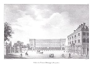 Bild des Verkufers fr Palais du Prince d'Orange a Bruxelles" - Brssel Bruxelles Palast Schloss palais Lithographie Cloet Belgique Belgien zum Verkauf von Antiquariat Steffen Vlkel GmbH