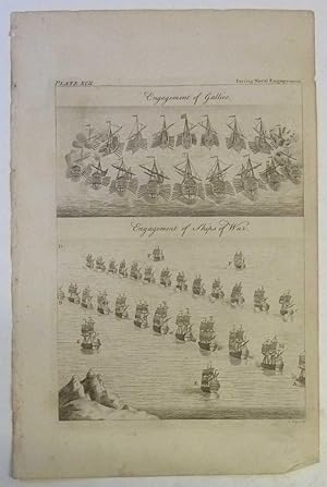 Naval Engagements: Gallies & Warships, Copperplate Engraving