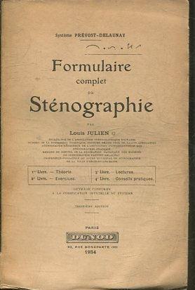 FORMULAIRE COMPLET DE STENOGRAPHIE.