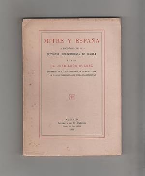 Imagen del vendedor de Mitre y Espaa apropsito de la Exposicin Iberoamericana de Sevilla. a la venta por Librera El Crabo