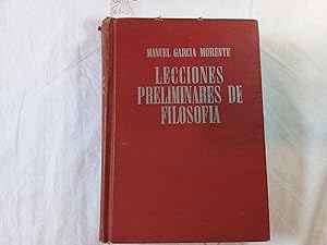 Seller image for Lecciones preliminares de filosofa. for sale by Librera "Franz Kafka" Mxico.