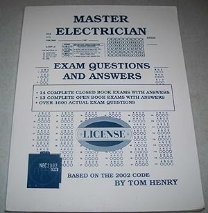 Seller image for Master Electrician Exam Questions and Answers Based on the 2002 Code for sale by Easy Chair Books