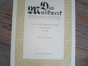 Image du vendeur pour Das Ausserdeutsche Sololied 1500 - 1900. Das Musikwerk. Eine Beispielsammlung zur Musikgeschichte, Heft 16. mis en vente par Antiquariat Bookfarm