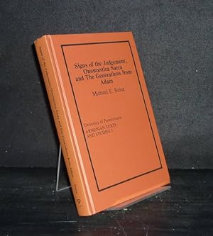 Bild des Verkufers fr Signs of the Judgement, Onomastica Sacra and the Generations from Adam. By Michael E. Stone. (= University of Pennsylvania Armenian Texts and Studies, No. 3). zum Verkauf von Antiquariat Kretzer