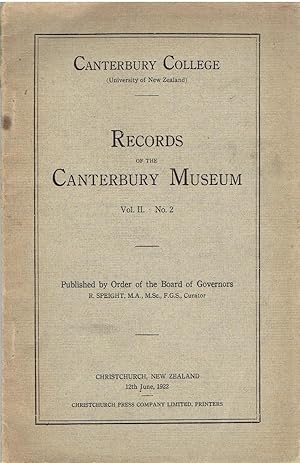 Records of the Canterbury Museum., v. 2, no. 2, June 1922