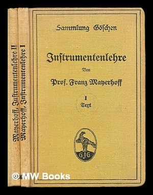 Seller image for Instrumentenlehre. Complete in two volumes for sale by MW Books