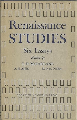 Imagen del vendedor de Renaissance Studies - Six Essays a la venta por Chaucer Head Bookshop, Stratford on Avon