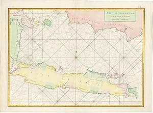 Antique Map of Java (Indonesia) by J.B. de Mannevillette (1745)