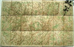 Carte Géographique ancienne. Autun - Chalon s/Saone - Saulieu.
