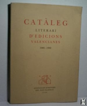 CATÀLEG LITERARI D'EDICIONS VALENCIANES. 1985 - 1992