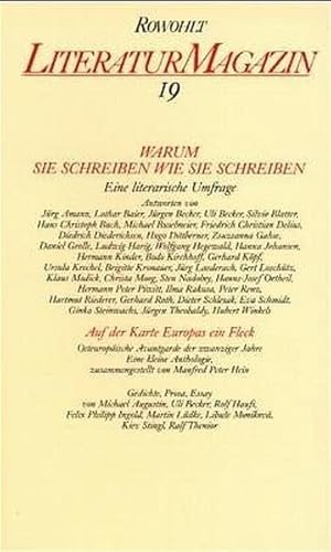 Seller image for Literaturmagazin 19: Warum sie schreiben wie sie schreiben for sale by ANTIQUARIAT Franke BRUDDENBOOKS