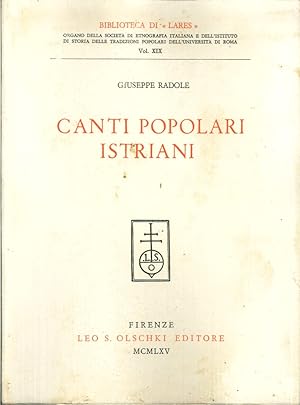 Seller image for Canti popolari istriani for sale by Libro Co. Italia Srl