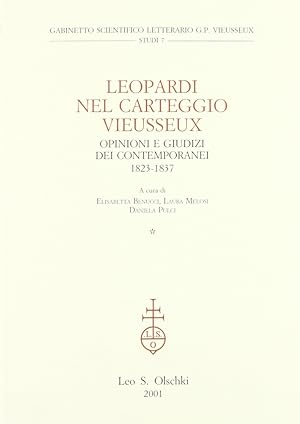 Imagen del vendedor de Leopardi nel carteggio Vieusseux. Opinioni e giudizi dei contemporanei a la venta por Libro Co. Italia Srl