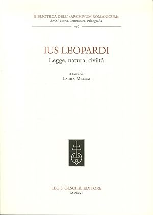 Immagine del venditore per Ius Leopardi. Legge. Natura. Civilt venduto da Libro Co. Italia Srl