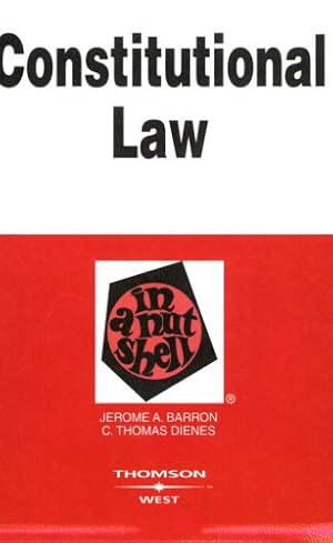 Imagen del vendedor de Constitutional Law in a Nutshell a la venta por Libro Co. Italia Srl