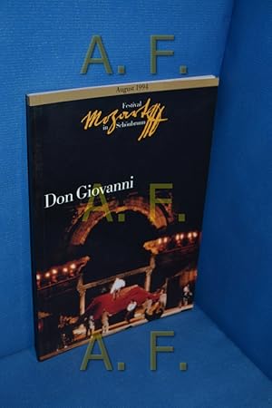 Bild des Verkufers fr Festival Mozart in Schnbrunn 3. Saison: Don Giovanni, August 1994 zum Verkauf von Antiquarische Fundgrube e.U.
