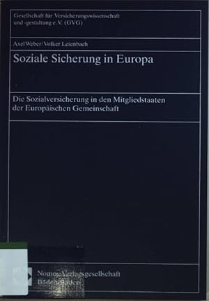Seller image for Soziale Sicherung in Europa : die Sozialversicherung in den Mitgliedstaaten der Europischen Gemeinschaft. for sale by books4less (Versandantiquariat Petra Gros GmbH & Co. KG)