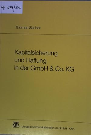 Seller image for Kapitalsicherung und Haftung in der Gmbh-&-Co.-KG. for sale by books4less (Versandantiquariat Petra Gros GmbH & Co. KG)