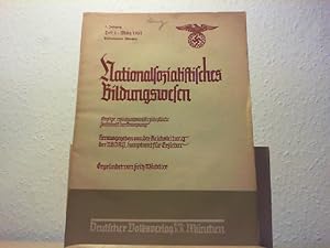 Seller image for Nationalsozialistisches Bildungswesen.1937 Heft 3. 2. Jahrgang. Einzige erziehungswissenschaftliche Zeitschrift der Bewegung. for sale by Antiquariat im Schloss