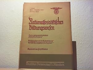 Seller image for Nationalsozialistisches Bildungswesen.1937 Heft 9. 2. Jahrgang. Einzige erziehungswissenschaftliche Zeitschrift der Bewegung. for sale by Antiquariat im Schloss