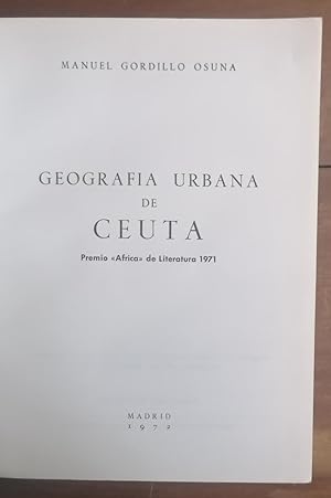 GEOGRAFÍA URBANA DE CEUTA