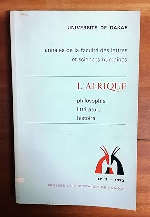 L AFRIQUE. Philosophie, Littérature, Histoire. 2